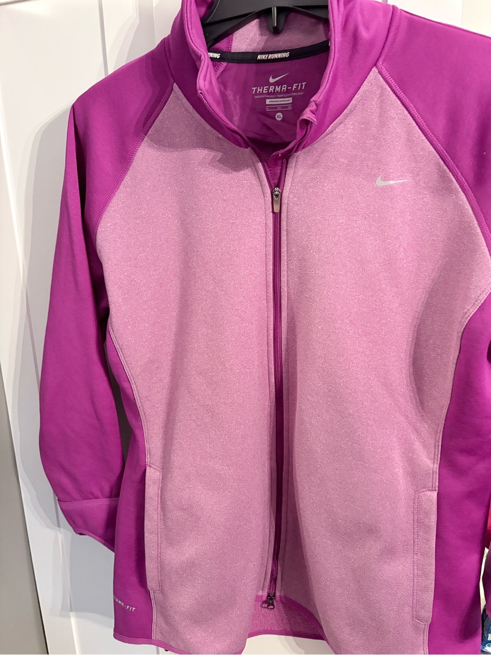 Nike Kids Two-Tone Pink/Purple Therma-Fit Full-Zip Jacket